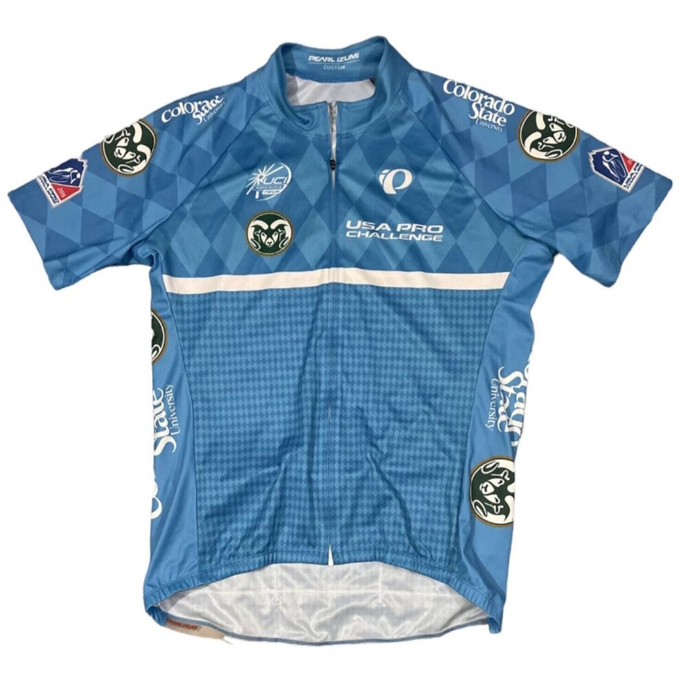 PEARL IZUMI cycling jersey womens XL blue short sleeve lightweight WR